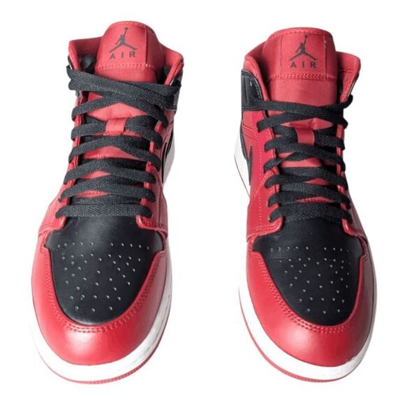 NIKE Air Jordan 1 Mid 'Reverse Bred' Sneakers Size 8.5 - Picture 4 of 9